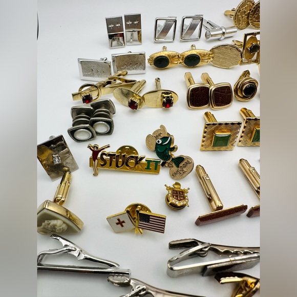 Vintage Most Are Signed Swank Cufflinks And Tie Clips - Picture 4 of 11